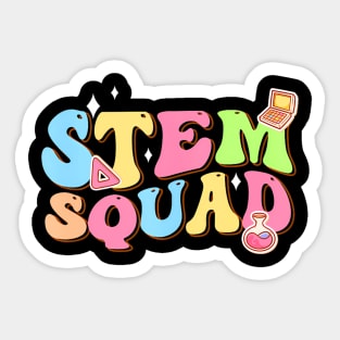 Groovy Science Technology Engineering Math Stem Squad Sticker